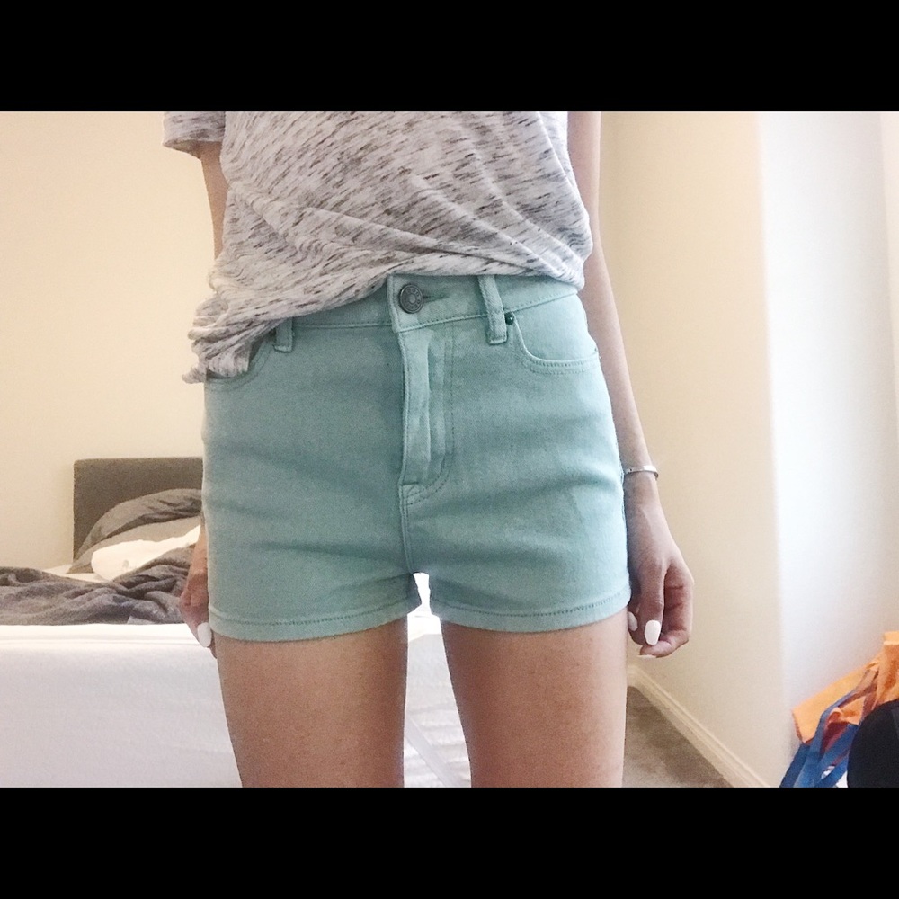 Urban Outfitters Mint High Waist Shorts